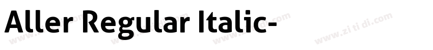 Aller Regular Italic字体转换